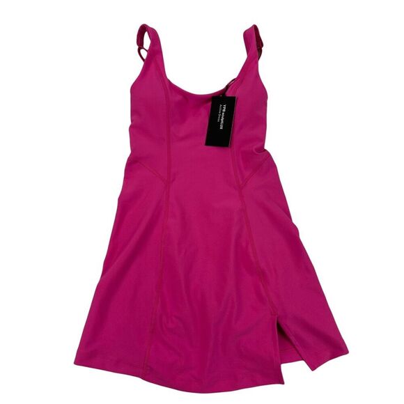 NWT YPB Abercrombie Pink SculptLUX Active Mini Dress Built In Shorts Stretch XXS - Picture 1 of 16